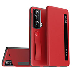 Leather Case Stands Flip Cover Holder ZL2 for Huawei Honor Magic Vs 5G Red