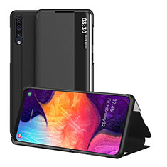 Leather Case Stands Flip Cover Holder ZL2 for Samsung Galaxy A30S Black