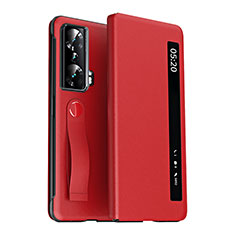 Leather Case Stands Flip Cover Holder ZL3 for Huawei Honor Magic Vs 5G Red