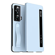 Leather Case Stands Flip Cover Holder ZL3 for Huawei Honor Magic Vs Ultimate 5G Sky Blue