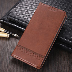 Leather Case Stands Flip Cover K03 Holder for Huawei Mate 40E 5G Brown