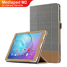 Leather Case Stands Flip Cover L01 for Huawei MediaPad M2 10.1 FDR-A03L FDR-A01W Gray