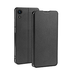 Leather Case Stands Flip Cover L01 for Huawei Y6 (2019) Black