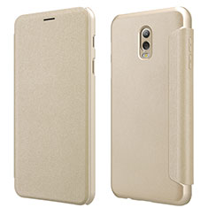 Leather Case Stands Flip Cover L01 for Samsung Galaxy C8 C710F Gold