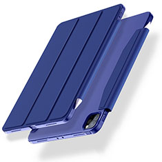 Leather Case Stands Flip Cover L01 Holder for Apple iPad Pro 12.9 (2021) Blue