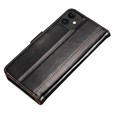 Leather Case Stands Flip Cover L01 Holder for Apple iPhone 11 Black