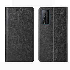 Leather Case Stands Flip Cover L01 Holder for Huawei Honor Play4T Pro Black