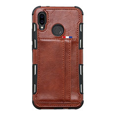 Leather Case Stands Flip Cover L01 Holder for Huawei Nova 3e Orange