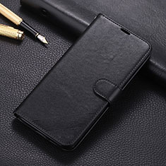 Leather Case Stands Flip Cover L01 Holder for Huawei Nova 6 SE Black