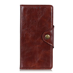 Leather Case Stands Flip Cover L01 Holder for Huawei P smart S Brown