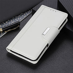 Leather Case Stands Flip Cover L01 Holder for Motorola Moto E7 (2020) White