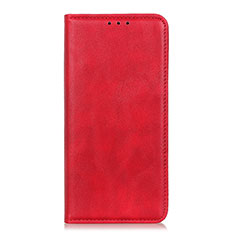 Leather Case Stands Flip Cover L01 Holder for Motorola Moto One Fusion Plus Red