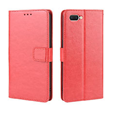 Leather Case Stands Flip Cover L01 Holder for Oppo A12e Red