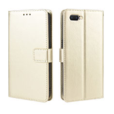 Leather Case Stands Flip Cover L01 Holder for Oppo A5 Gold