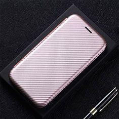 Leather Case Stands Flip Cover L01 Holder for Oppo A53s Rose Gold