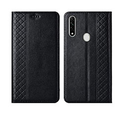 Leather Case Stands Flip Cover L01 Holder for Oppo A8 Black