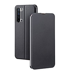 Leather Case Stands Flip Cover L01 Holder for Oppo F15 Black