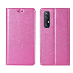 Leather Case Stands Flip Cover L01 Holder for Oppo Reno3 Pro Pink