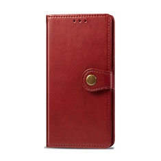 Leather Case Stands Flip Cover L01 Holder for Realme 5i Red