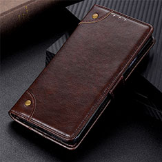 Leather Case Stands Flip Cover L01 Holder for Realme Narzo 30 4G Brown