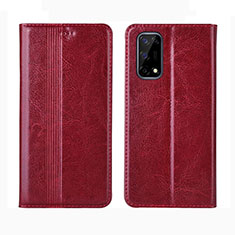 Leather Case Stands Flip Cover L01 Holder for Realme Narzo 30 Pro 5G Red