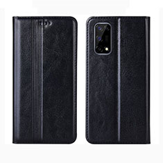 Leather Case Stands Flip Cover L01 Holder for Realme Q2 5G Black