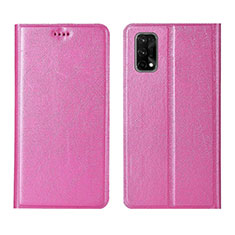 Leather Case Stands Flip Cover L01 Holder for Realme X7 Pro 5G Pink