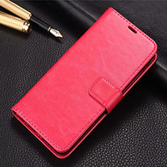 Leather Case Stands Flip Cover L01 Holder for Realme XT Red