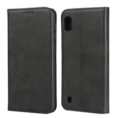 Leather Case Stands Flip Cover L01 Holder for Samsung Galaxy A10 Black