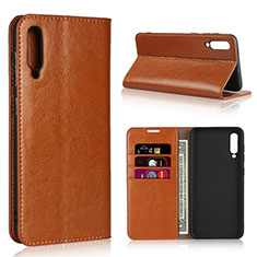 Leather Case Stands Flip Cover L01 Holder for Samsung Galaxy A30S Orange