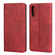 Leather Case Stands Flip Cover L01 Holder for Samsung Galaxy A90 5G Red