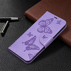 Leather Case Stands Flip Cover L01 Holder for Samsung Galaxy S20 FE 4G Clove Purple