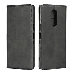 Leather Case Stands Flip Cover L01 Holder for Sony Xperia 1 Black