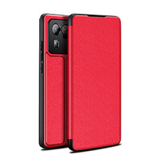 Leather Case Stands Flip Cover L01 Holder for Xiaomi Mi 11 Ultra 5G Red