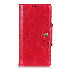 Leather Case Stands Flip Cover L01 Holder for Xiaomi Redmi Note 9S Red