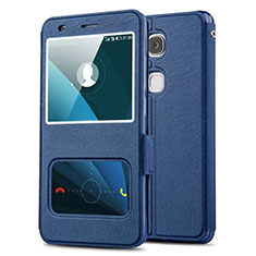 Leather Case Stands Flip Cover L02 for Huawei Honor Play 5X Blue