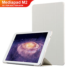 Leather Case Stands Flip Cover L02 for Huawei MediaPad M2 10.1 FDR-A03L FDR-A01W White