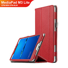 Leather Case Stands Flip Cover L02 for Huawei MediaPad M3 Lite 8.0 CPN-W09 CPN-AL00 Red