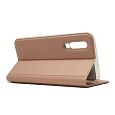 Leather Case Stands Flip Cover L02 for Huawei P30 Rose Gold