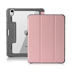 Leather Case Stands Flip Cover L02 Holder for Apple iPad Air 5 10.9 (2022) Pink