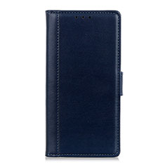 Leather Case Stands Flip Cover L02 Holder for BQ Aquaris C Blue