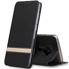 Leather Case Stands Flip Cover L02 Holder for Huawei Mate 30 Lite Black