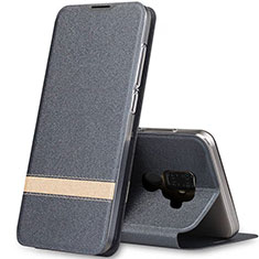 Leather Case Stands Flip Cover L02 Holder for Huawei Mate 30 Lite Gray