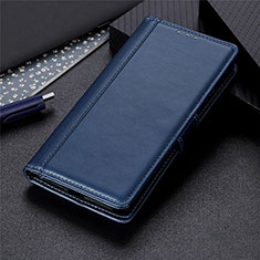 Leather Case Stands Flip Cover L02 Holder for Motorola Moto G Fast Blue