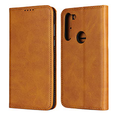 Leather Case Stands Flip Cover L02 Holder for Motorola Moto G8 Power Orange