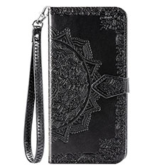 Leather Case Stands Flip Cover L02 Holder for Oppo A91 Black