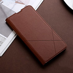 Leather Case Stands Flip Cover L02 Holder for Oppo K5 Brown