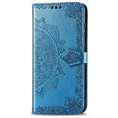 Leather Case Stands Flip Cover L02 Holder for Realme Narzo 20A Blue