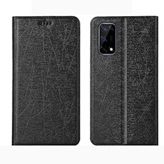 Leather Case Stands Flip Cover L02 Holder for Realme Q2 5G Black