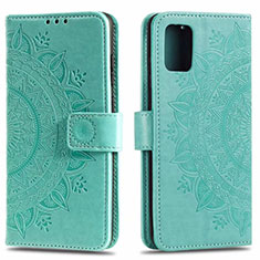 Leather Case Stands Flip Cover L02 Holder for Samsung Galaxy A71 4G A715 Green